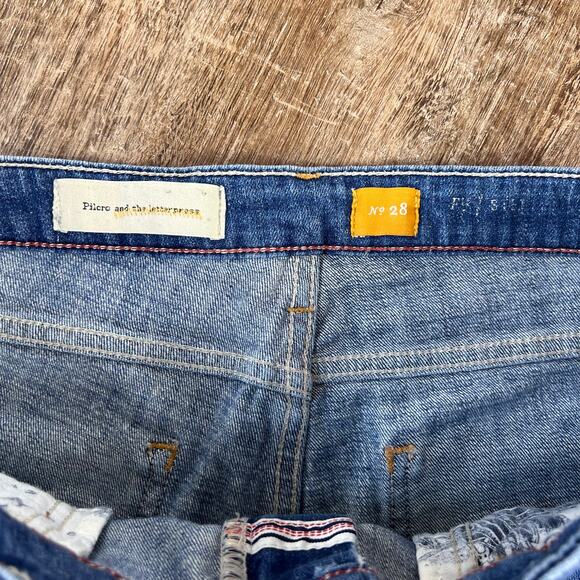 Anthropologie Pilcro and The Letterpress stet fit denim midi casual Shorts - Picture 3 of 5